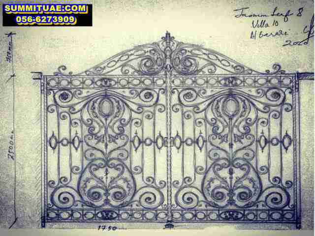 dubai designer gate sketch