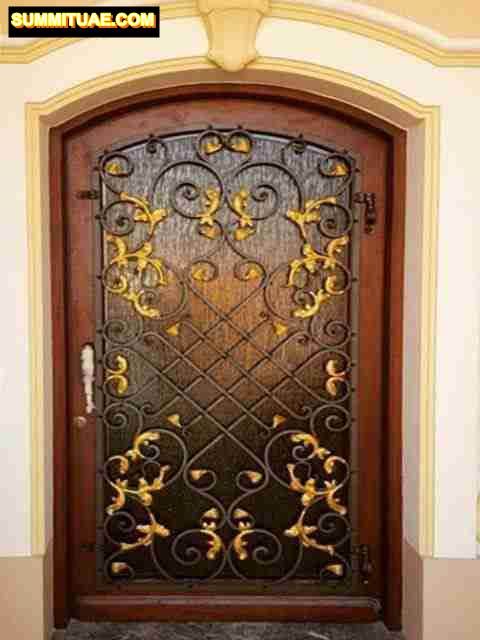 Ornamental Iron Wooden Door