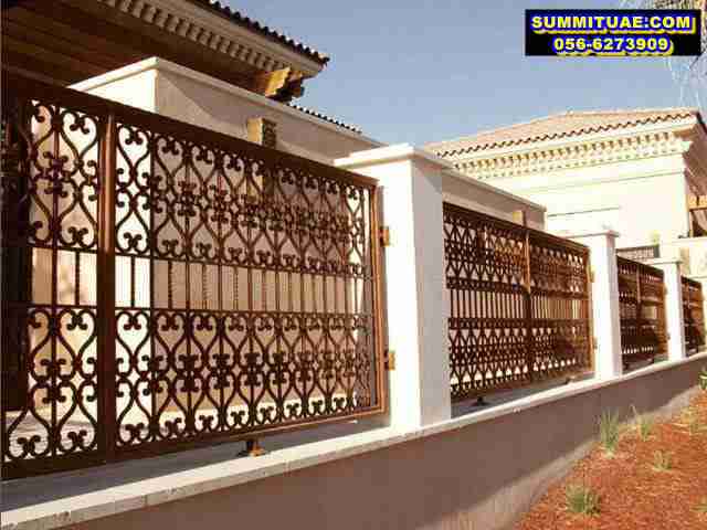 Decorative metal boundary fencing