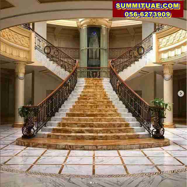 UAE curved baroque metal staircases