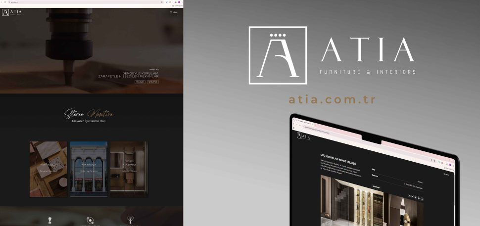 Atia Interiors İçin Modern Bir Dijital Kimlik Oluşturduk