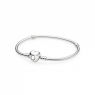 Pandora Moments Silver Bracelet With Heart Clasp 590719