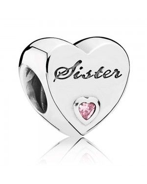 PANDORA Silver Sisters Love Heart Family Charm JSP0731 