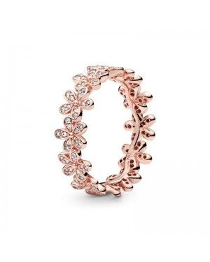 PANDORA Dazzling Daisy Band Floral Ring JSP1449 In Rose Gold