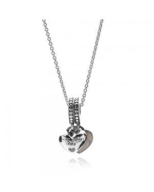 PANDORA Mother And Daughter Hearts Family Necklace JSP0067 