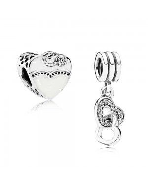 PANDORA Our Special Day Wedding Charm Set JSP0484 With Pave CZ 