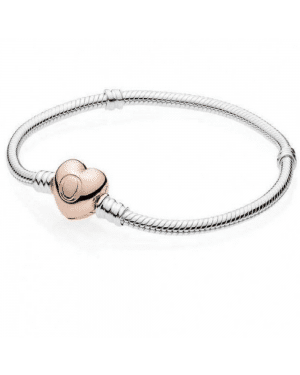 Pandora Moments Silver Bracelet, Heart Clasp 580719