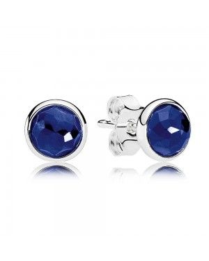 PANDORA September Birthstone Sapphire Droplet Earrings JSP1227 In 925 Silver