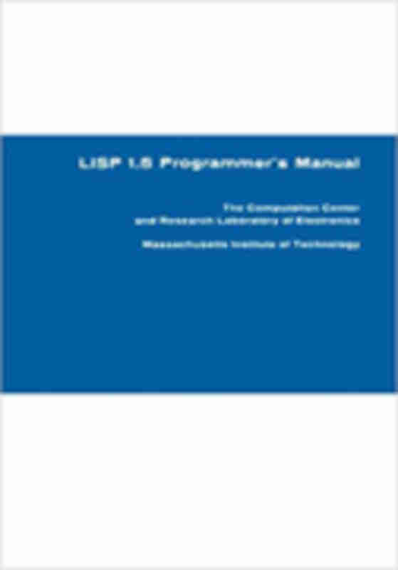 LISP 1.5 Programmer's Manual