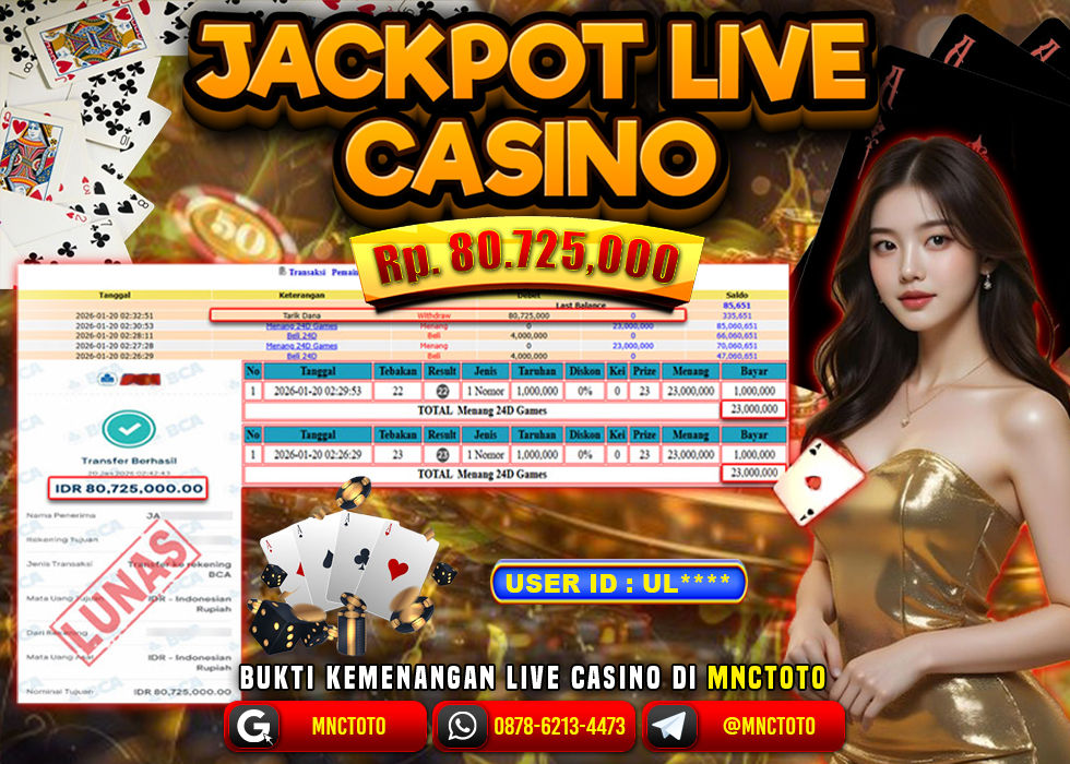 MNCTOTO JAKCPOT LIVE 24D GAMES Rp.80.725.000,- LUNAS