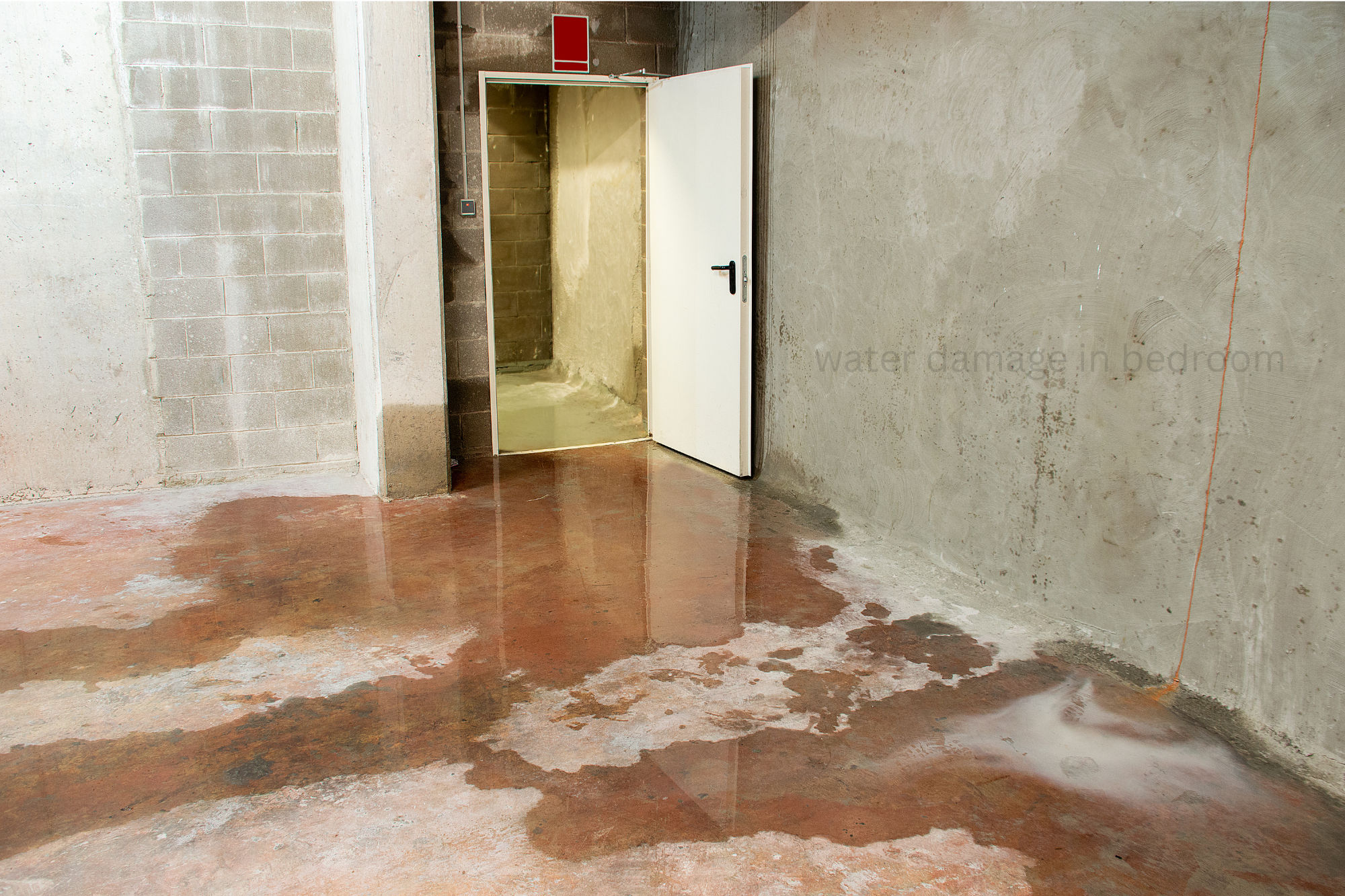 water damage in bedroom