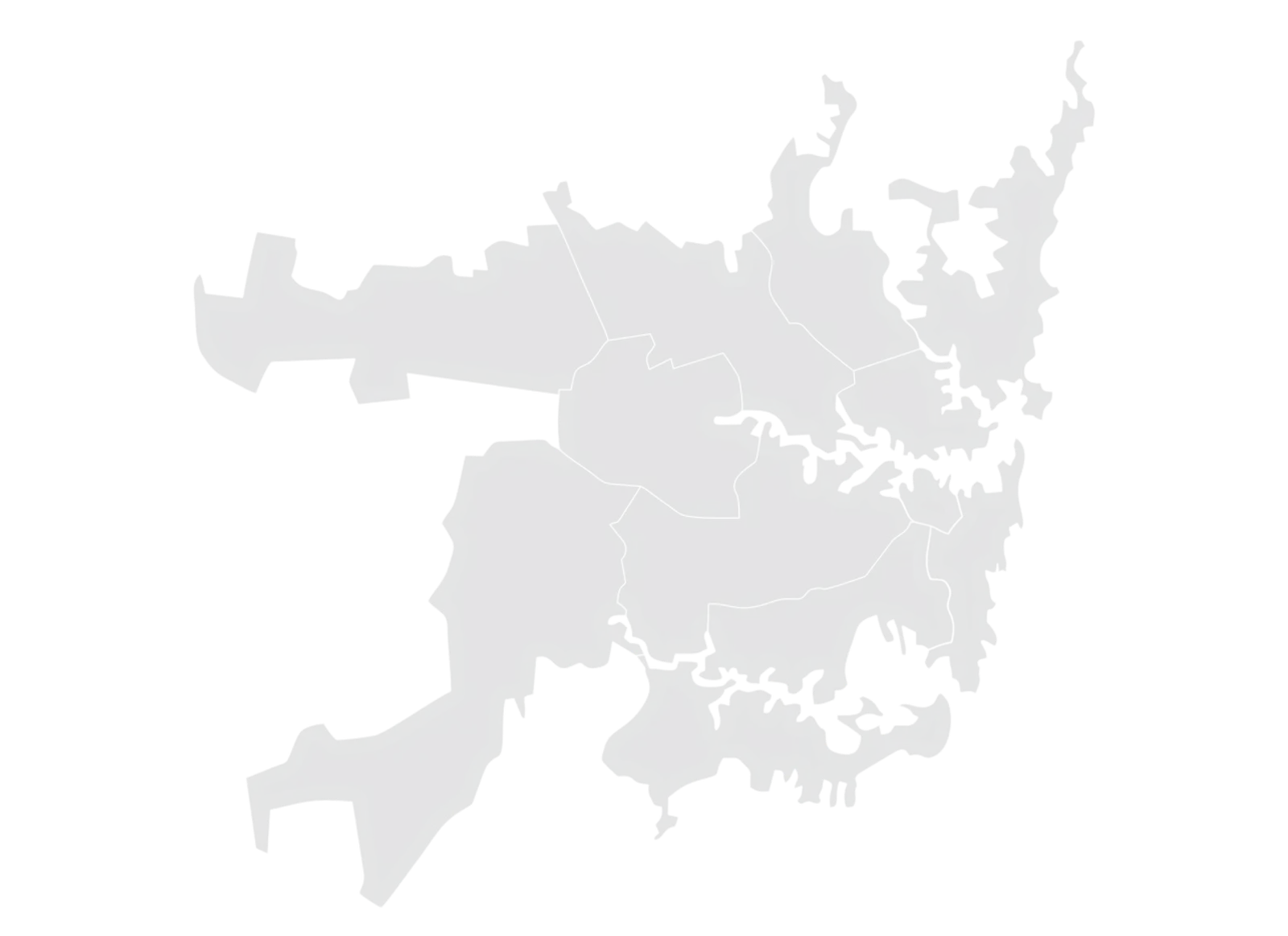 Sydney map grey