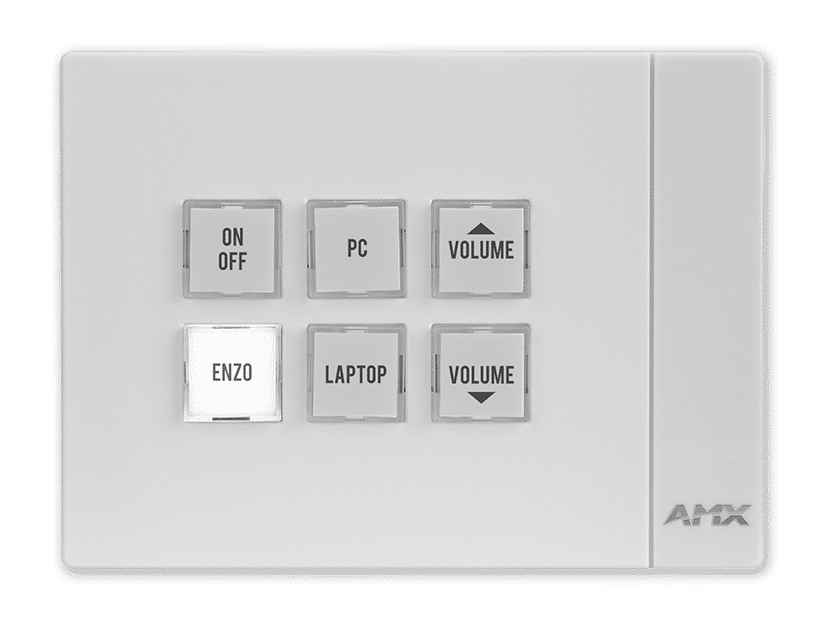 AMX MCP-106P-WH | MCP-106P-WH: 6-Tasten Massio ControlPad Weiss, Portrait