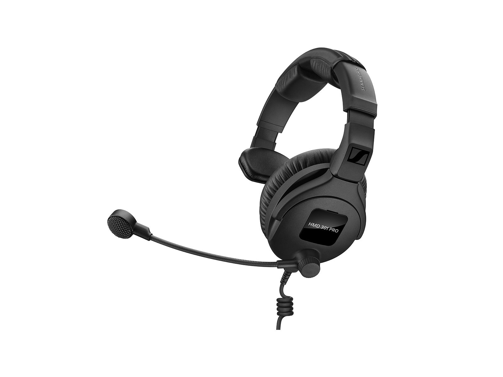 Sennheiser HMD 301 PRO | Broadcast-Headset einseitig, 64 Ω, Mikrofon, Hyperniere, dynamisch, Anschlusskabel separat