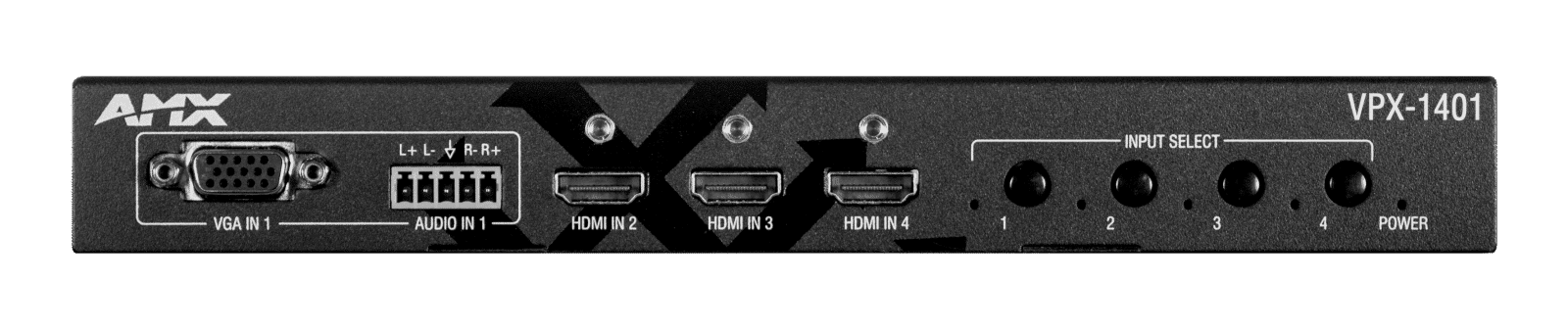 AMX VPX-1401 | VPX-1401: 4x1 4K60 Scaling Presentation Switcher, HDBaseT & HDMI Out