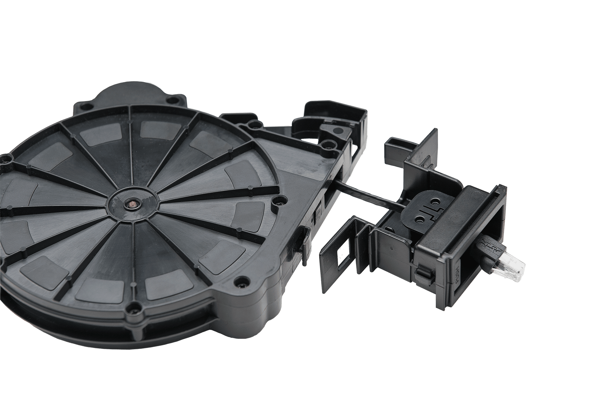 AMX HPX-N102-ETH-R | HPX-N102-ETH-R: Cat6 Ethernet Modul mit Kabelrückzug (Retractor)