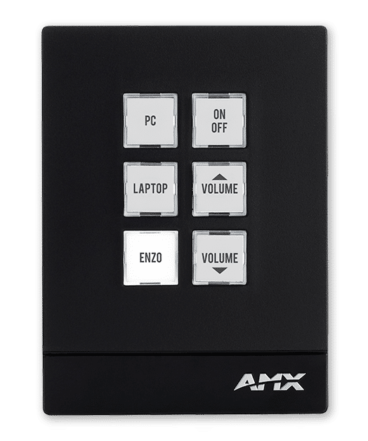 AMX MCP-106L-WH | MCP-106L-WH: 6-Tasten Massio ControlPad Weiss, Landscape