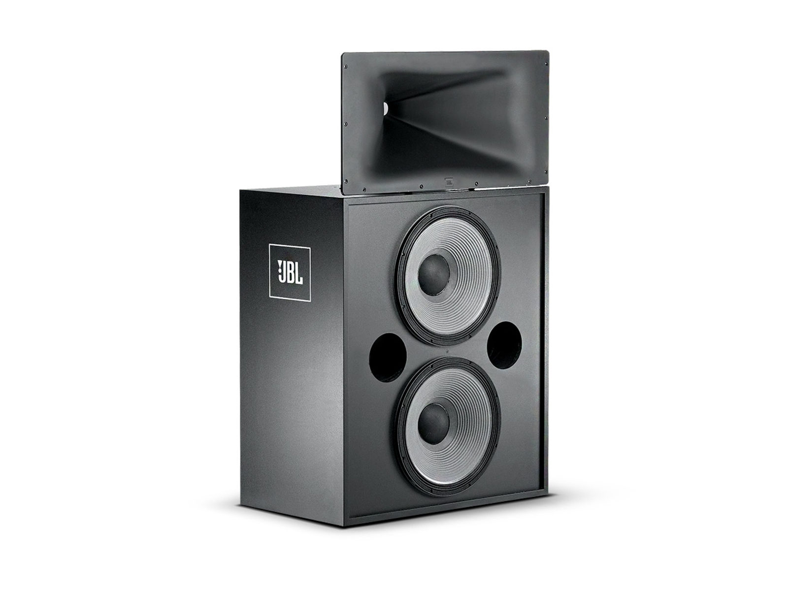 JBL 4722N | Lautsprechersystem/Screen-Array für mittlere Kinosäle. Kompakte Gehäusemasse ideal für platzsparende Installation. N-Variante mit passiver Frequenzweiche.