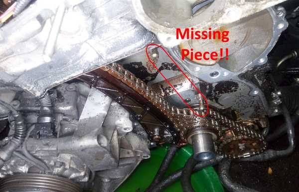 Timing chain guide has left the chat Timing chain guide has left the chat