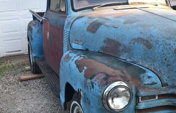 1953 chevy 3100 235 blue flame