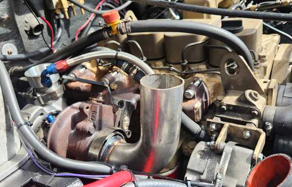 Turbo turned around and stacked Turbo turned around and stacked