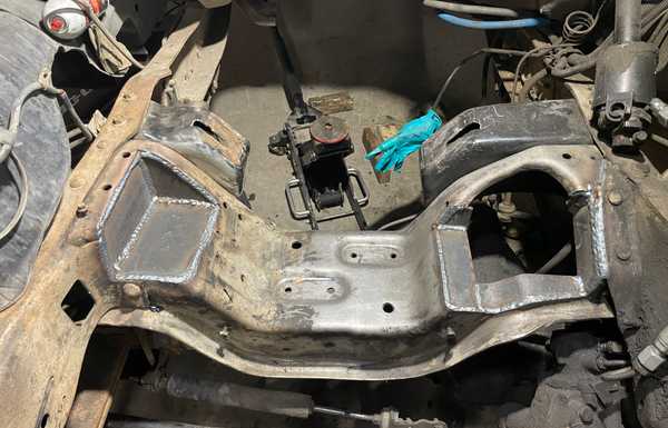 Frame welded back up