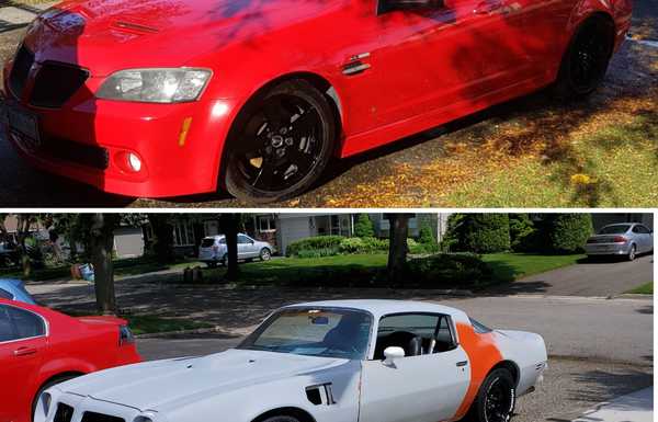 My trans am with other car which was a my daily driver 2009 pontiac g8 gt. I still own it just dont daily it because of gas prices and my long commute since I moved in 2019. 