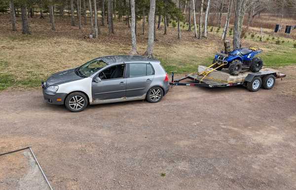 7400LB trailer and cargo 7400LB trailer and cargo