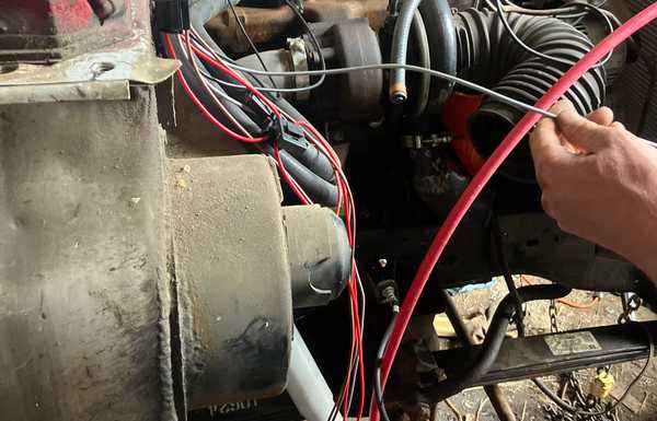 Side profile with fenders off and quick peek at wiring system being ran. Side profile with fenders off and quick peek at wiring system being ran.