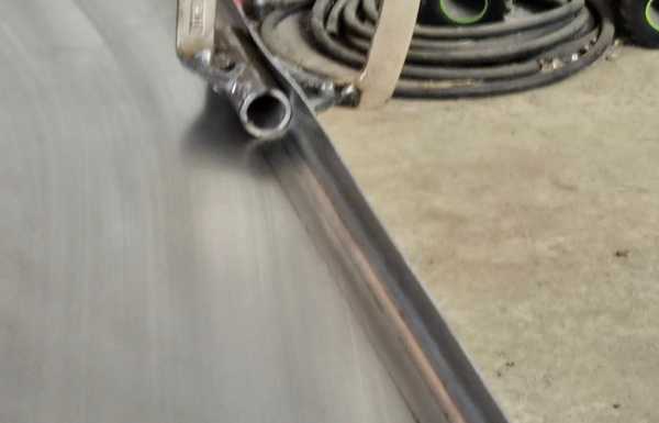 Creating curved detail to bed sides with a makeshift tool I came up with 