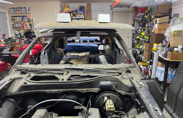 Gutted since 1990 when shop stripped the car then went out of business Gutted since 1990 when shop stripped the car then went out of business