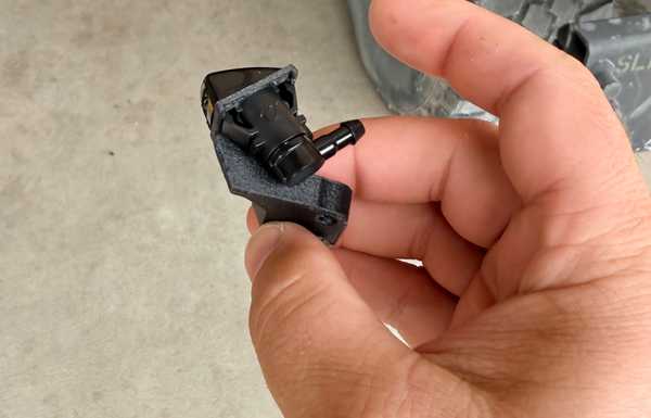 3d printed bracket for some better windshield washer nozzles. 