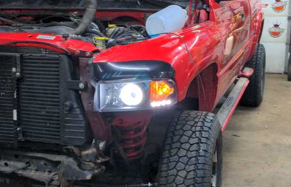 halo headlights wired up