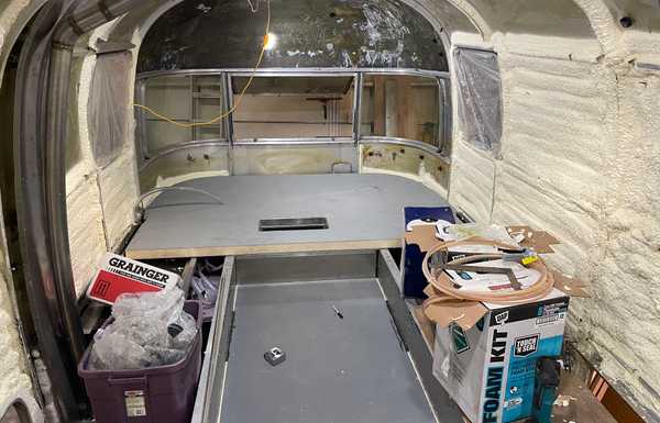 Spray foam. Spray foam.