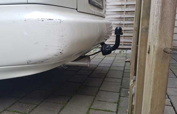May 2020 - shortened and mounted muffler May 2020 - shortened and mounted muffler
