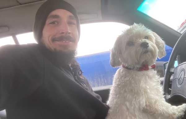 My furry co pilot. My furry co pilot.