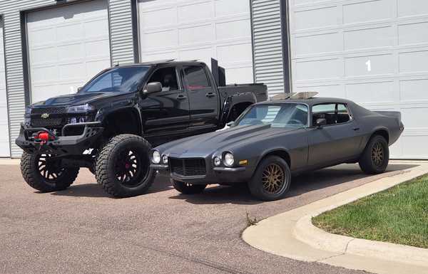 Cleaning shop catching rays.