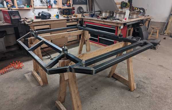 Bed frame in progress