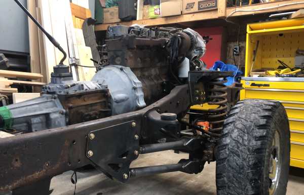 Engine and trans mocked up Engine and trans mocked up