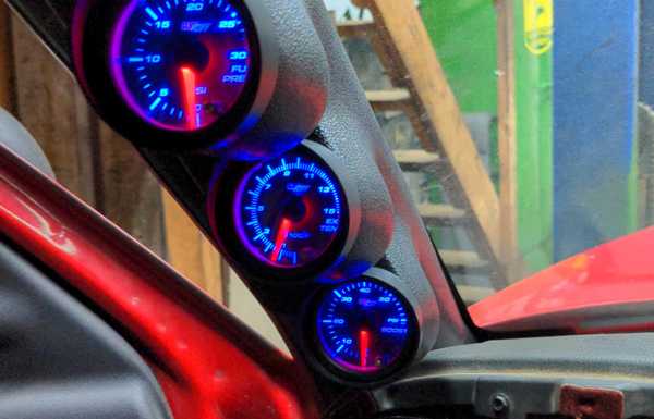 Boost gauge, EGT, and fuel pressure