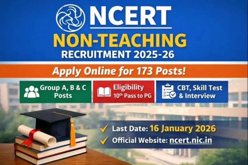 NCERT Non-Teaching Recruitment 2025-26: Apply Online for 173 Posts