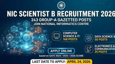 NIC Scientist B Recruitment 2026 Official Notification Banner 243 Posts