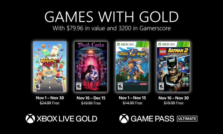 Video For New Games with Gold for November 2021
