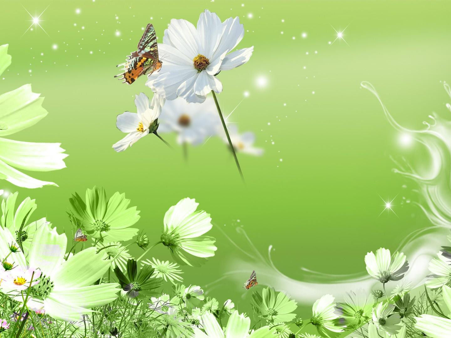 √ 35+ Background Bunga Warna Hijau