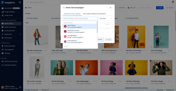 Access Control and Sharing in DAM