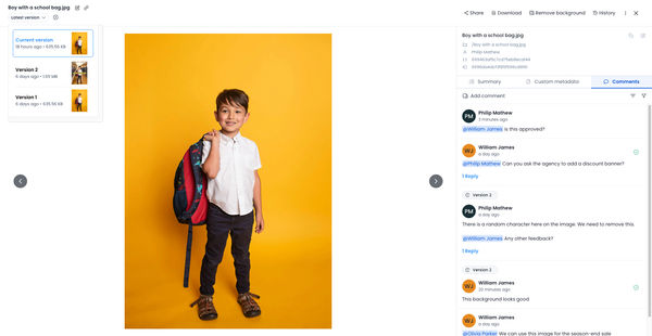 Asset Versioning in DAM