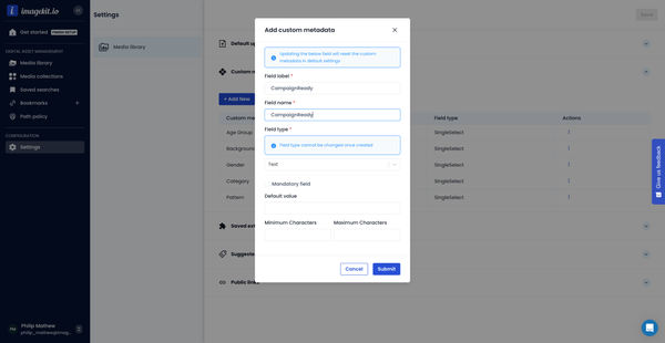 Custom Metadata In ImageKit DAM