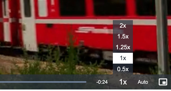 Different playback rates getting rendered in the player
