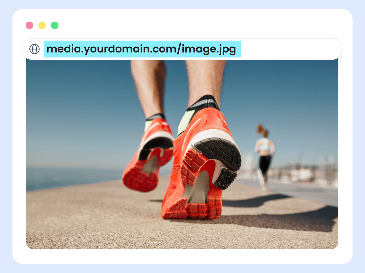 Deliver media from your own custom domain name