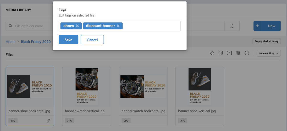 Adding relevant tags to images for easier search operations later